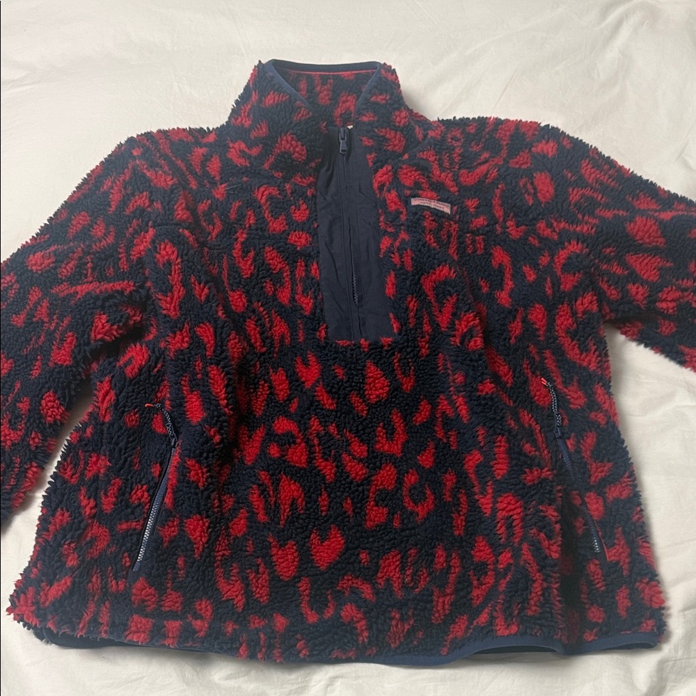 Women’s Vineyard Vines Red and Black Teddy Jacket